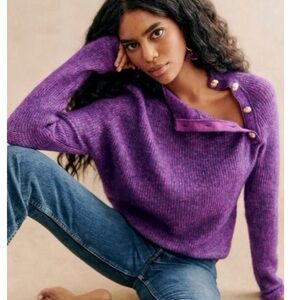 Sezane Trudy Jumper Pullover Sweater Purple